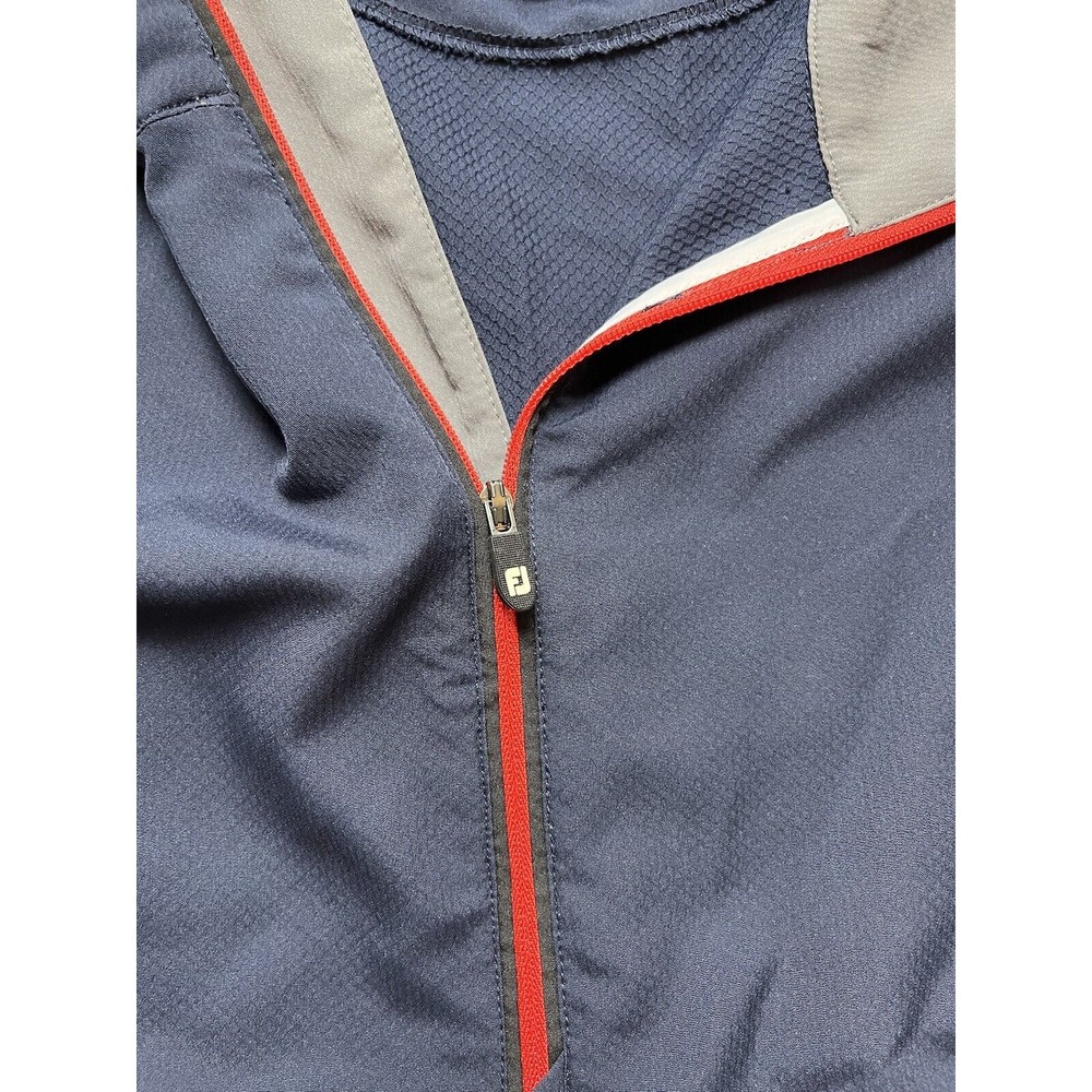 FJ Footjoy Mens Golf 1/4 Zip Navy Blue/Gray Pullover Size Large/L - Picture 5 of 10